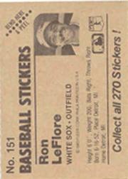 B1255- 1983 Fleer Stickers Baseball Card #s 1-200 -You Pick- 15+ FREE US SHIP - Picture 179 of 231