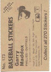 B1255- 1983 Fleer Stickers Baseball Card #s 1-200 -You Pick- 15+ FREE US SHIP - Picture 197 of 231