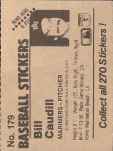 B1255- 1983 Fleer Stickers Baseball Card #s 1-200 -You Pick- 15+ FREE US SHIP - Picture 205 of 231