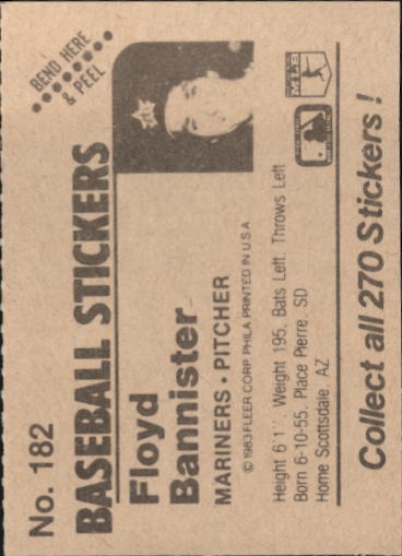 B1255- 1983 Fleer Stickers Baseball Card #s 1-200 -You Pick- 15+ FREE US SHIP - Picture 209 of 231