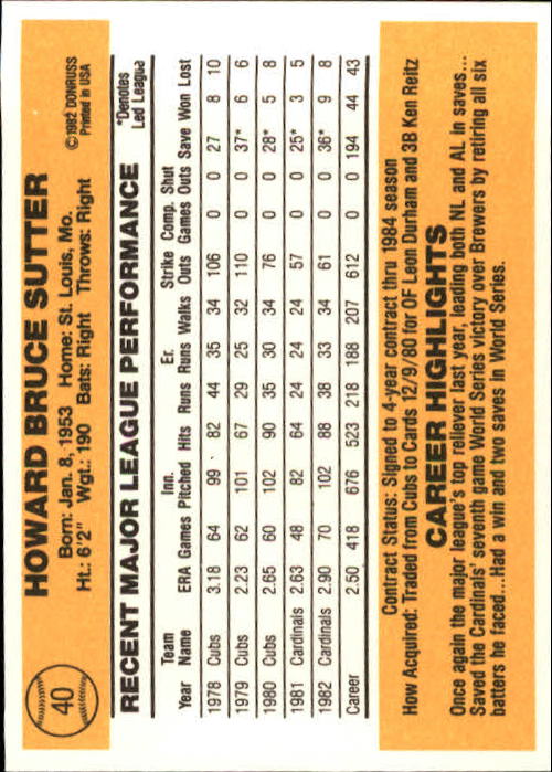 A6279- 1983 Donruss Baseball Cards 1-249 +Rookies -You Pick- 15+ FREE US SHIP