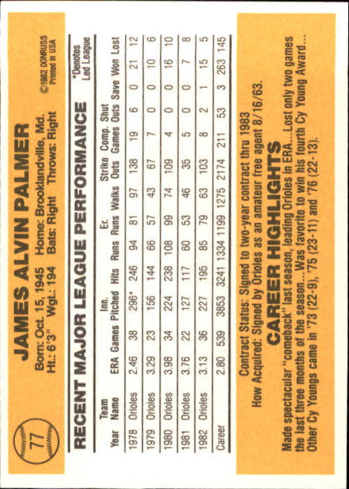 A6279- 1983 Donruss Baseball Cards 1-249 +Rookies -You Pick- 15+ FREE US SHIP