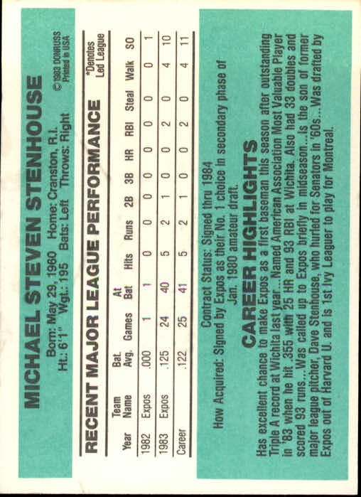 thumbnail 19 - 1984 Donruss Baseball Card Pick 3-313