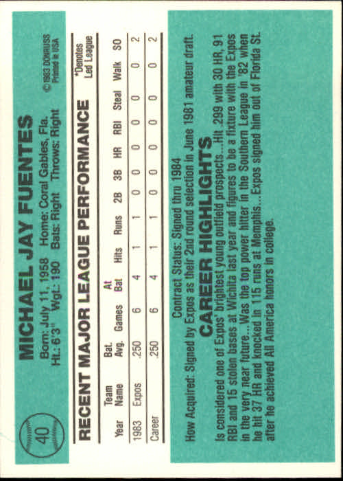 thumbnail 27 - 1984 Donruss Baseball Card Pick 3-313