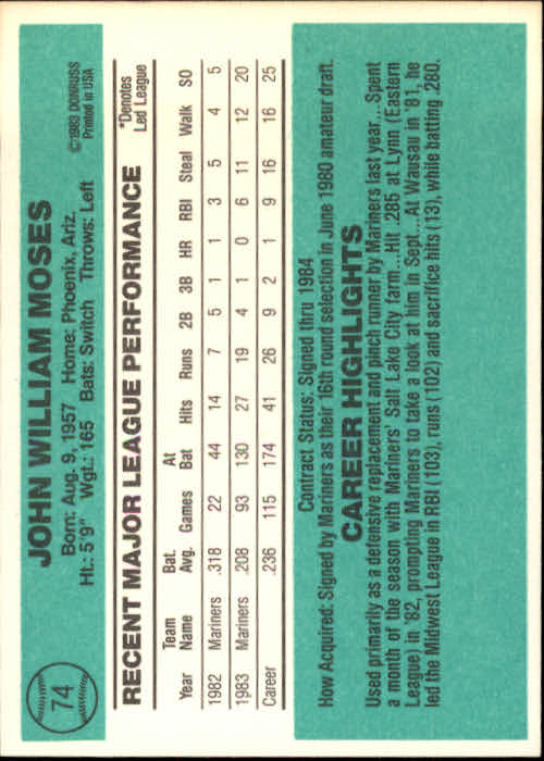 thumbnail 71 - 1984 Donruss Baseball Card Pick 3-313
