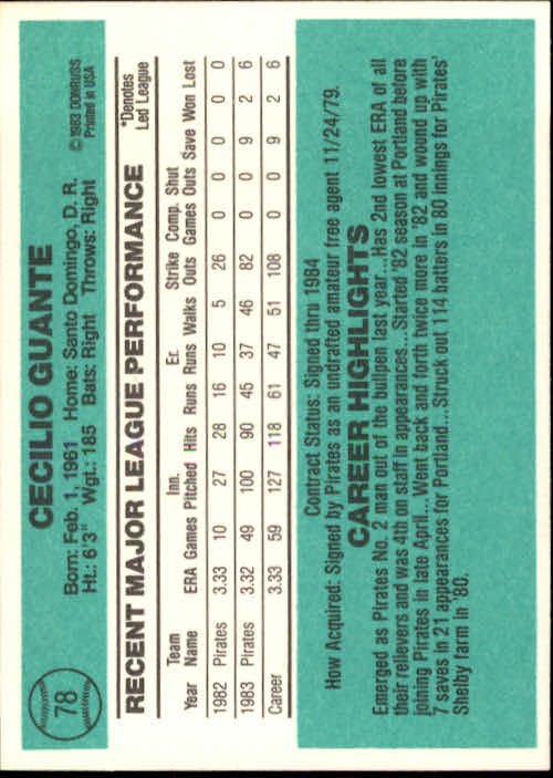 thumbnail 79 - 1984 Donruss Baseball Card Pick 3-313