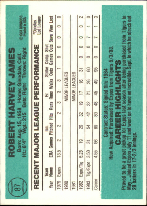 thumbnail 97 - 1984 Donruss Baseball Card Pick 3-313