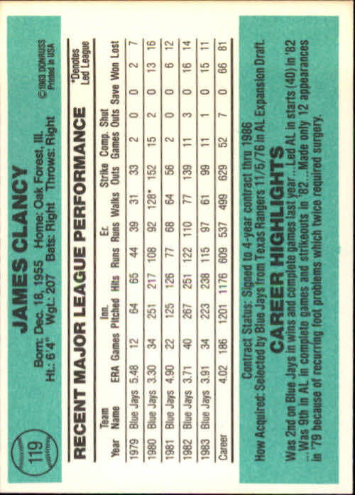thumbnail 153 - 1984 Donruss Baseball Card Pick 3-313