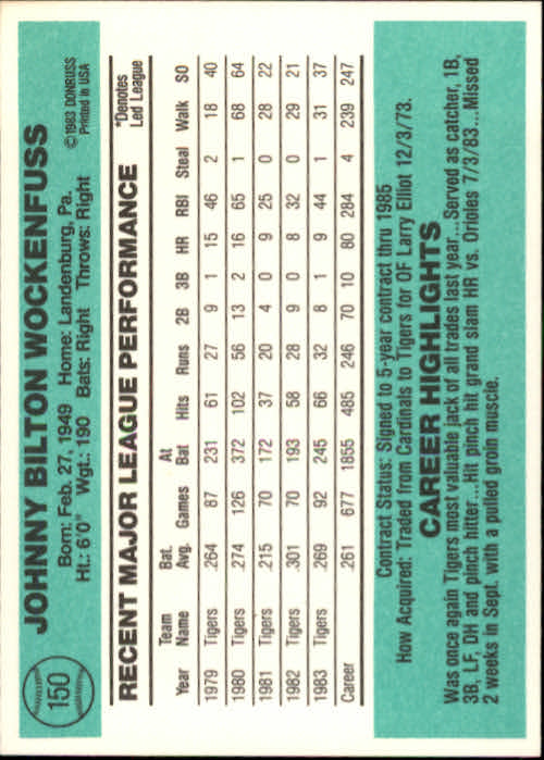 thumbnail 205 - 1984 Donruss Baseball Card Pick 3-313