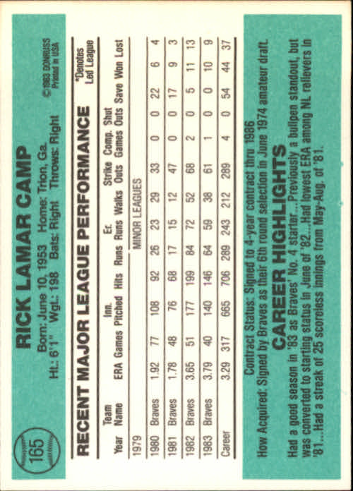 thumbnail 231 - 1984 Donruss Baseball Card Pick 3-313
