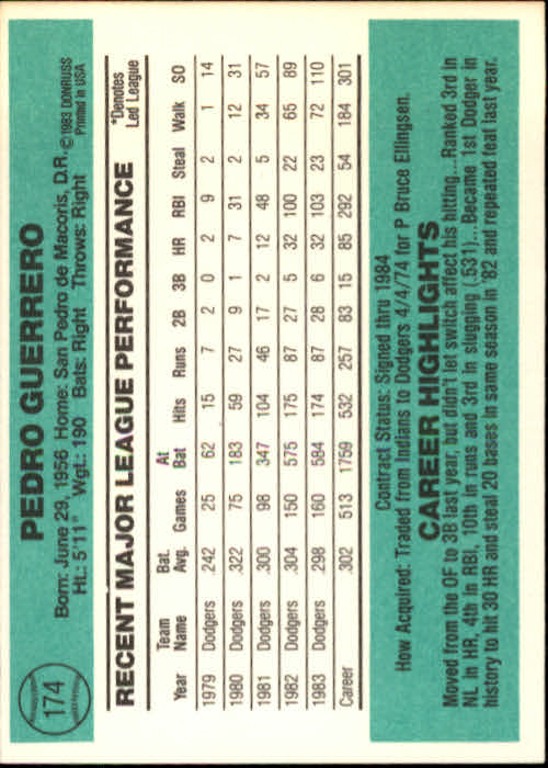 thumbnail 249 - 1984 Donruss Baseball Card Pick 3-313