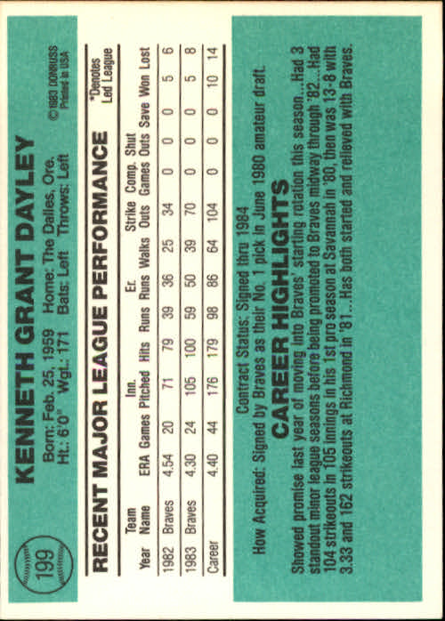 thumbnail 293 - 1984 Donruss Baseball Card Pick 3-313