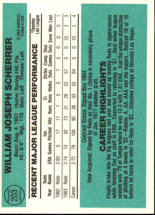 thumbnail 301 - 1984 Donruss Baseball Card Pick 3-313