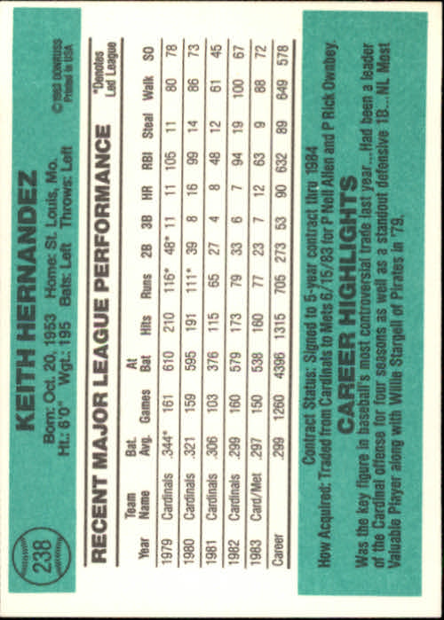 thumbnail 363 - 1984 Donruss Baseball Card Pick 3-313