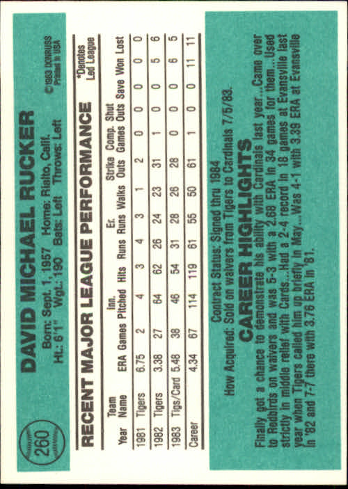 thumbnail 103 - A0070 -1984 Donruss Baseball #s 223-472 +Rookies - You Pick - 10+ FREE US SHIP