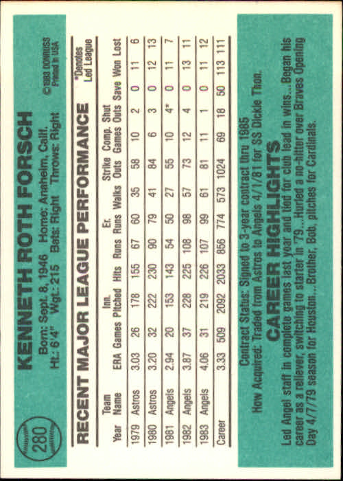 thumbnail 133 - A0070 -1984 Donruss Baseball #s 223-472 +Rookies - You Pick - 10+ FREE US SHIP