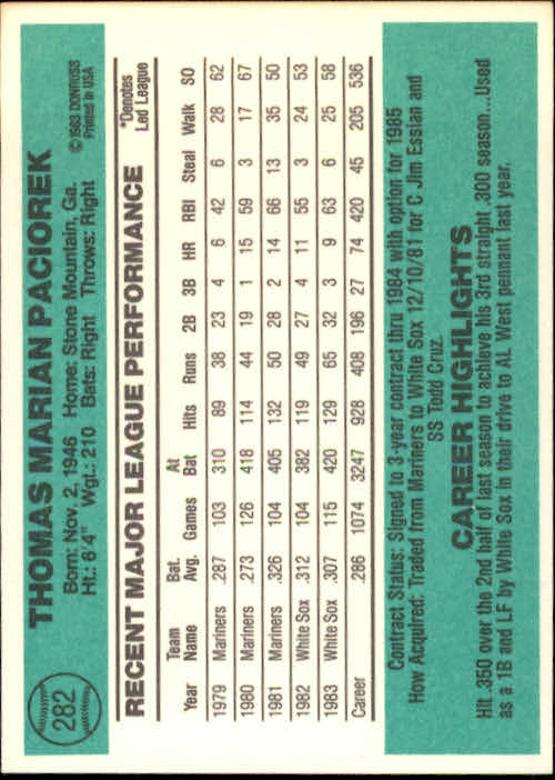thumbnail 445 - 1984 Donruss Baseball Card Pick 3-313