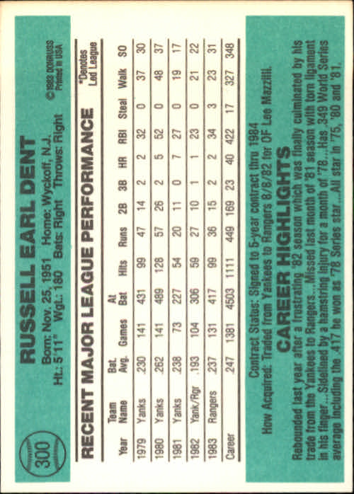 thumbnail 473 - 1984 Donruss Baseball Card Pick 3-313