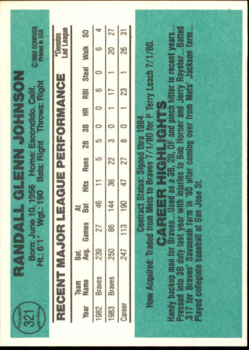 thumbnail 185 - A0070 -1984 Donruss Baseball #s 223-472 +Rookies - You Pick - 10+ FREE US SHIP