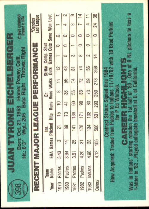 thumbnail 301 - A0070 -1984 Donruss Baseball #s 223-472 +Rookies - You Pick - 10+ FREE US SHIP