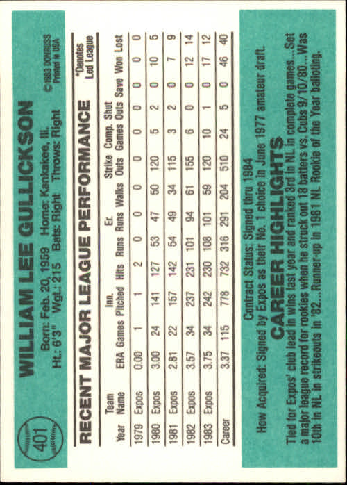 thumbnail 305 - A0070 -1984 Donruss Baseball #s 223-472 +Rookies - You Pick - 10+ FREE US SHIP