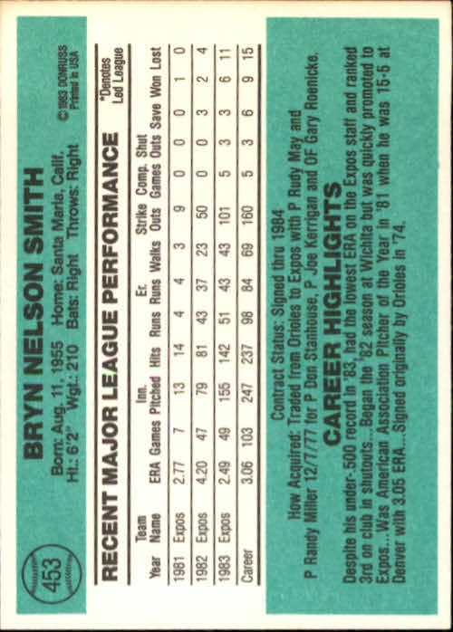 thumbnail 15 - A0070 -1984 Donruss Baseball #s 223-472 +Rookies - You Pick - 10+ FREE US SHIP