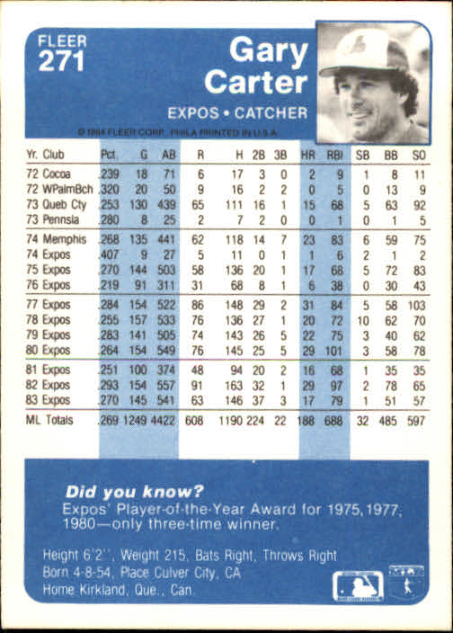 1984 Fleer Baseball Card #251-500 - Choose Your Card - Picture 43 of 487