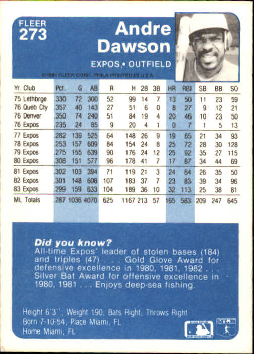 1984 Fleer Baseball Card #251-500 - Choose Your Card - Picture 47 of 487