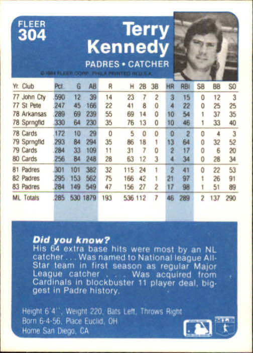 1984 Fleer Baseball Card Pick 288-584 - Picture 27 of 491