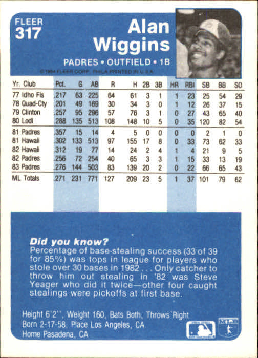 1984 Fleer Baseball Card Pick 288-584 - Picture 49 of 491