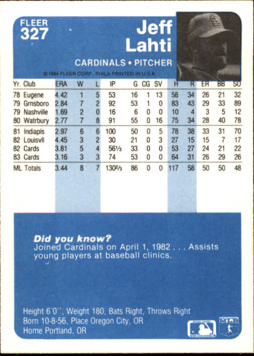 1984 Fleer Baseball Card Pick 288-584 - Picture 65 of 491