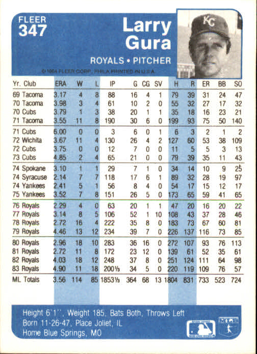 1984 Fleer Baseball Card Pick 288-584 - Picture 89 of 491