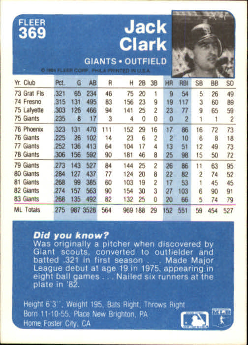 1984 Fleer Baseball Card Pick 288-584 - Picture 125 of 491
