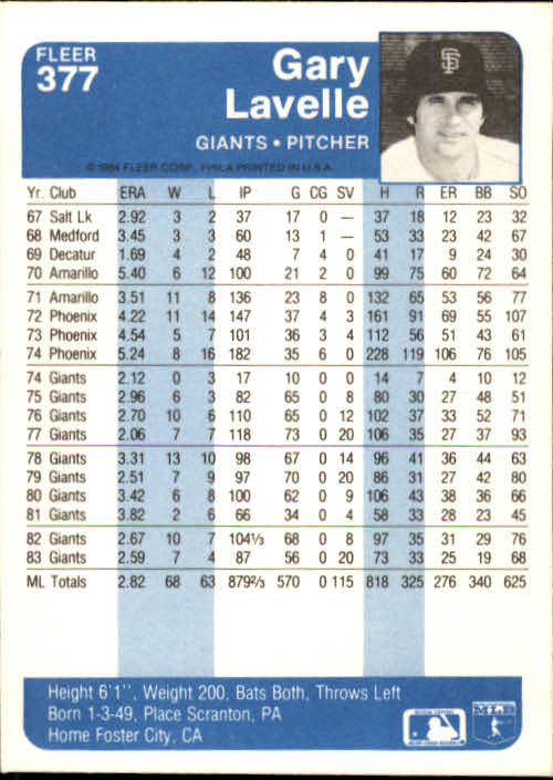 1984 Fleer Baseball Card Pick 288-584 - Picture 139 of 491