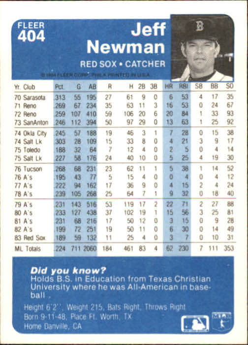 1984 Fleer Baseball Card Pick 288-584 - Picture 185 of 491