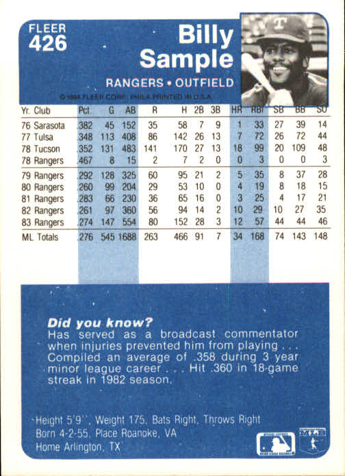 1984 Fleer Baseball Card Pick 288-584 - Picture 225 of 491