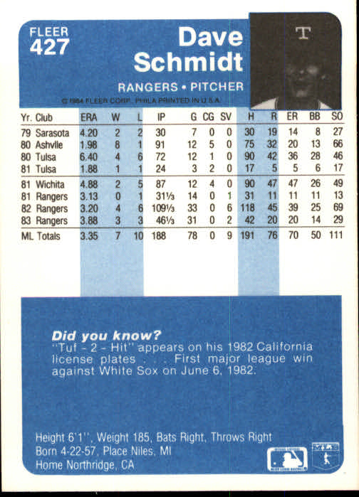 1984 Fleer Baseball Card Pick 288-584 - Picture 227 of 491