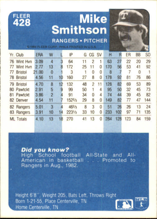 1984 Fleer Baseball Card Pick 288-584 - Picture 229 of 491