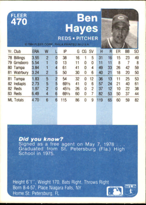 1984 Fleer Baseball Card Pick 288-584 - Picture 307 of 491
