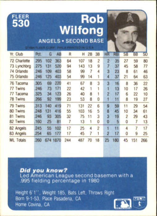 1984 Fleer Baseball Card Pick 288-584 - Picture 403 of 491