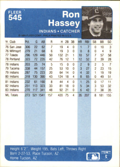 1984 Fleer Baseball Card Pick 288-584 - Picture 429 of 491