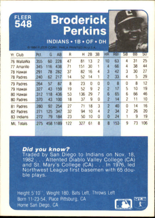 1984 Fleer Baseball Card Pick 288-584 - Picture 435 of 491