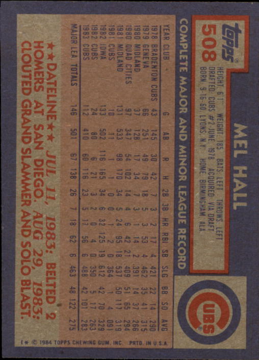 thumbnail 7  - 1984 Topps Baseball Card Pick 506-759