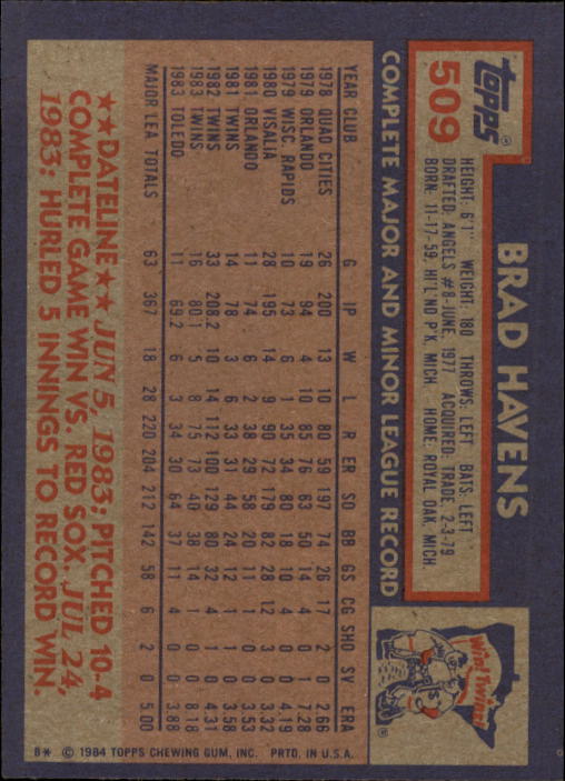 thumbnail 9  - 1984 Topps Baseball Card Pick 506-759