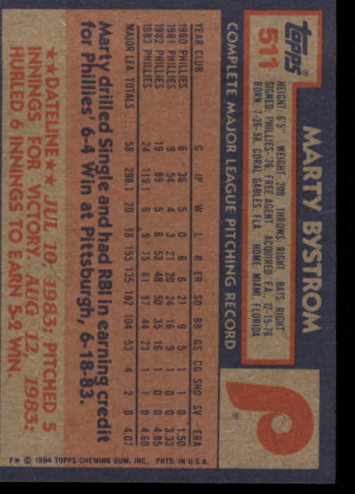thumbnail 13  - 1984 Topps Baseball Card Pick 506-759