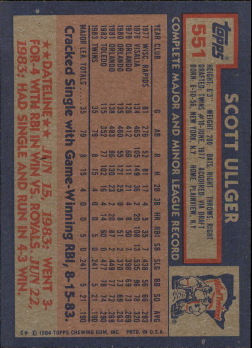 thumbnail 87  - 1984 Topps Baseball Card Pick 506-759