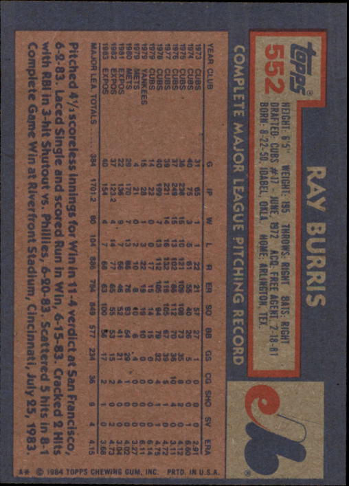 thumbnail 89  - 1984 Topps Baseball Card Pick 506-759