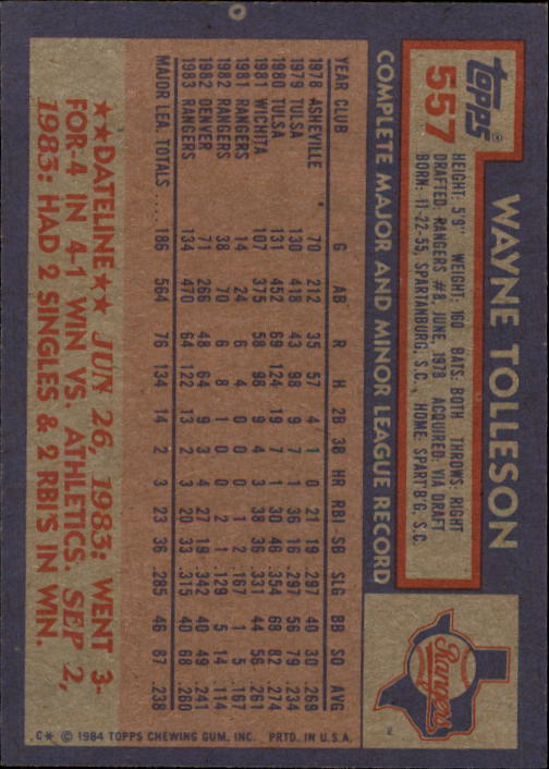 thumbnail 99  - 1984 Topps Baseball Card Pick 506-759