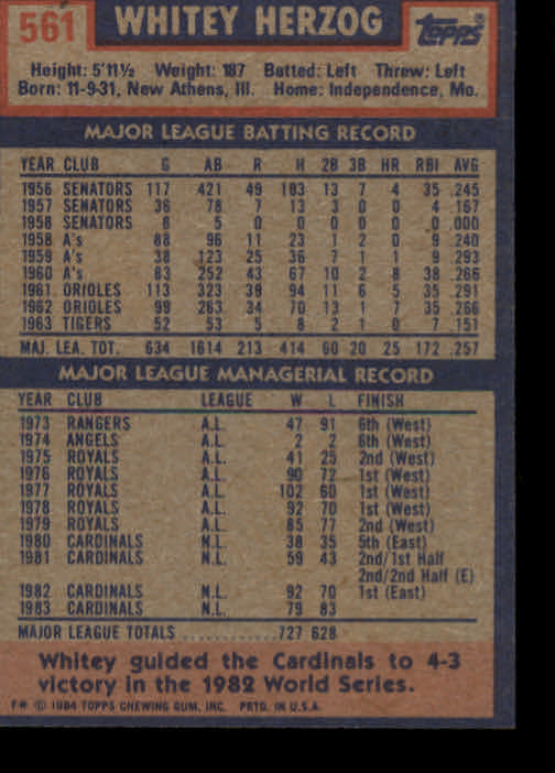thumbnail 107  - 1984 Topps Baseball Card Pick 506-759