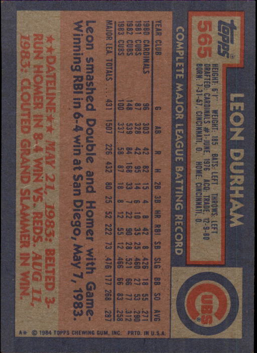 thumbnail 115  - 1984 Topps Baseball Card Pick 506-759